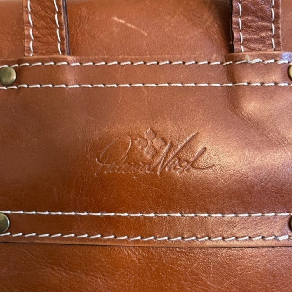 Patricia Nash Backpack Luzille Leather Convertible Tote Purse camel brown - Picture 4 of 16